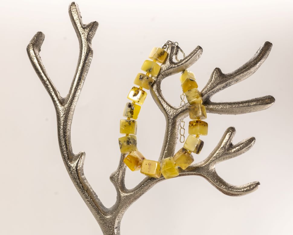 Bracelet KIZIMA en ambre de la Baltique naturel, fait main aux États-Unis