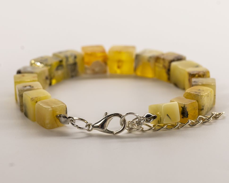 Bracelet KIZIMA en ambre de la Baltique naturel, fait main aux États-Unis