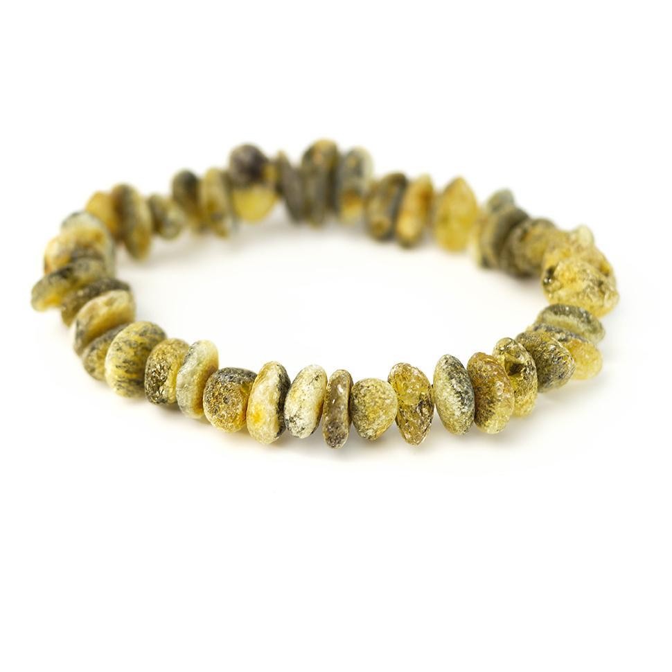 Bracelet fait main des États-Unis élastique Ambre naturel de la Baltique KIZIMA