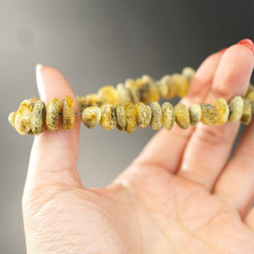 Bracelet fait main des États-Unis élastique Ambre naturel de la Baltique KIZIMA