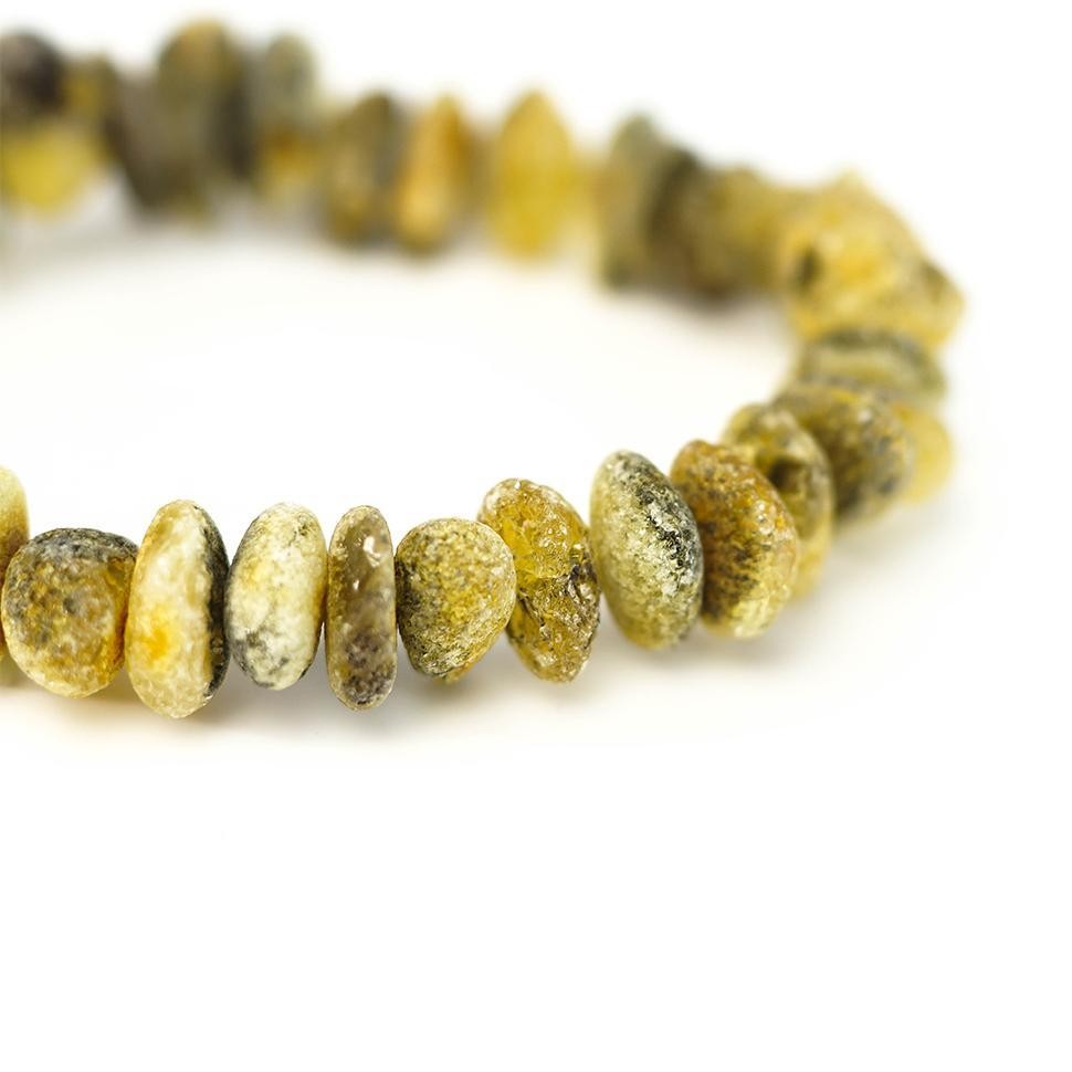 Bracelet fait main des États-Unis élastique Ambre naturel de la Baltique KIZIMA