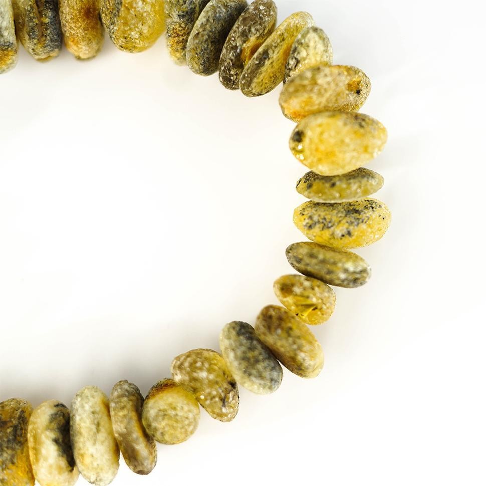 Bracelet fait main des États-Unis élastique Ambre naturel de la Baltique KIZIMA