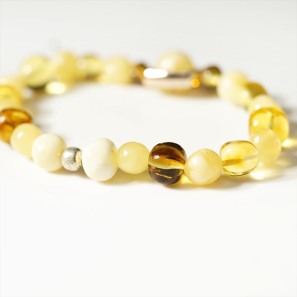 Bracelet perles d'ambre fait main aux États-Unis Cadeau KIZIMA