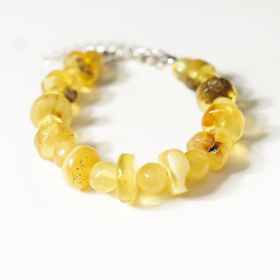Bracelet fait main pour femme en ambre baltique naturel KIZIMA (États-Unis)
