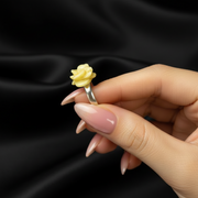 Baltic amber rose ring by KIZIMA® — handmade in USA, additional view