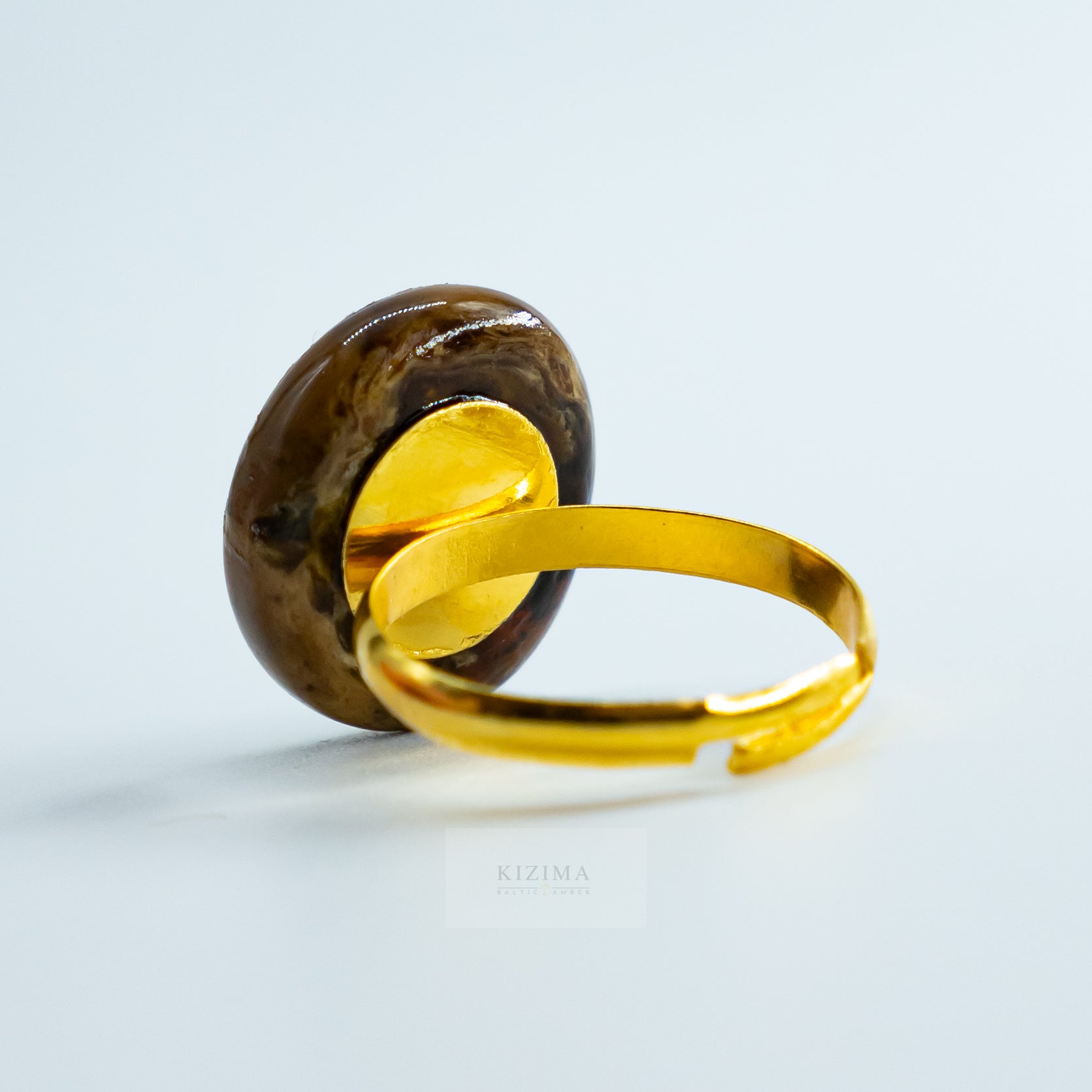 USA Ring Certified Natural Amber Authors design Handmade KIZIMA