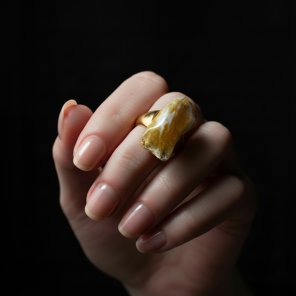 Certified amber gem ring by KIZIMA® — handmade in USA, additional view