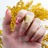 Handmade Baltic amber marble round ring by KIZIMA® — natural amber jewelry, made in USA