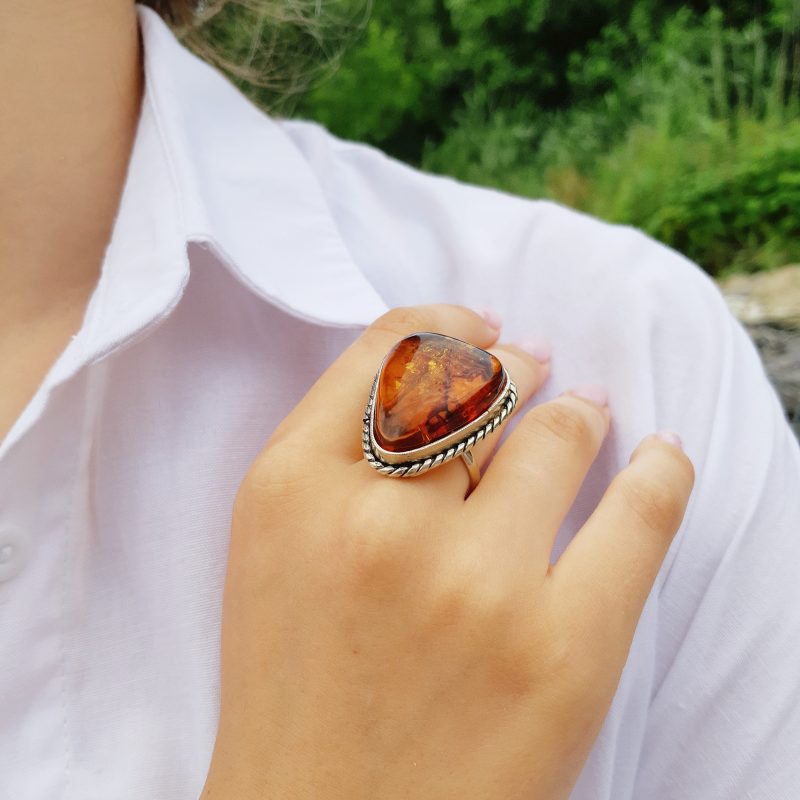 USA Ring Baltic Amber Handmade KIZIMA