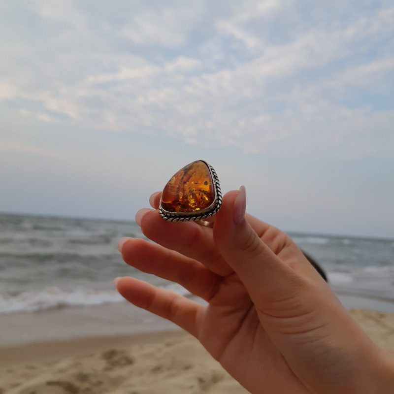 USA Ring Baltic Amber Handmade KIZIMA