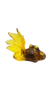 USA Handmade Baltic Amber Goldfish Figurine, Home Decor Art Piece KIZIMA