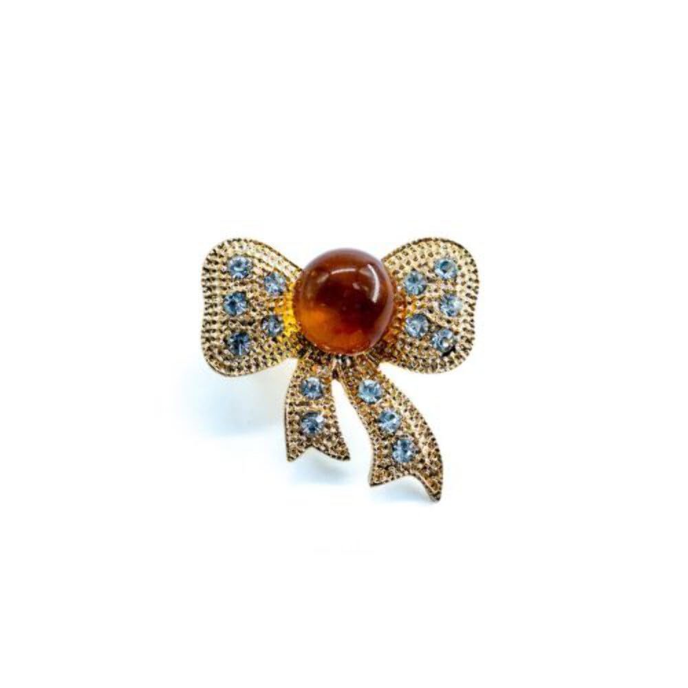 USA HANDMADE bow Brooch Amber Valentine's Day Gift KIZIMA
