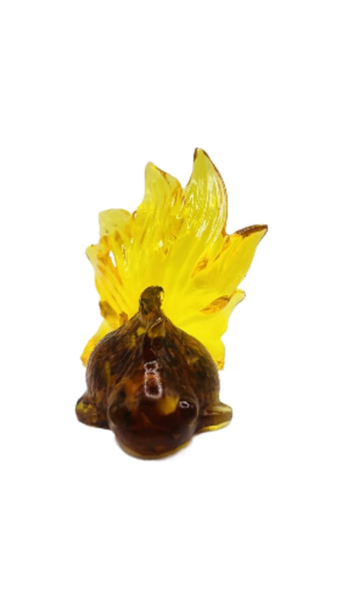 USA Handmade Baltic Amber Goldfish Figurine, Home Decor Art Piece KIZIMA