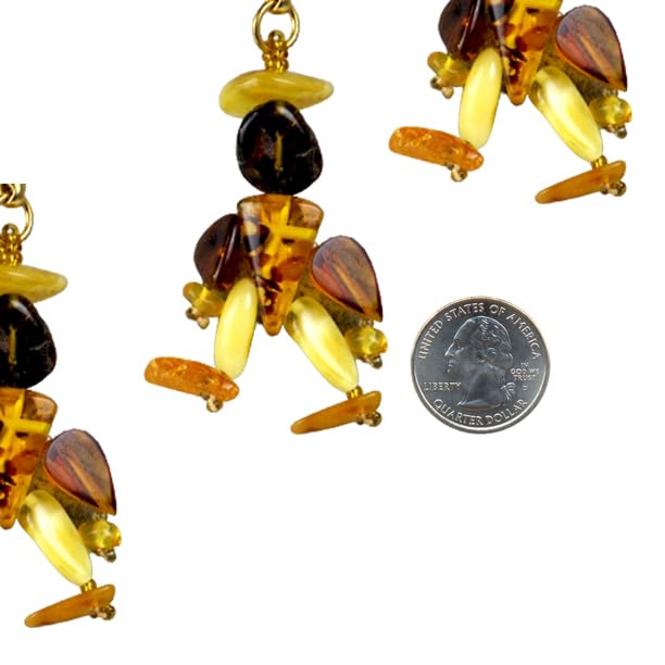 Handmade Amber Keychain – Natural Baltic Amber Man-Shaped Charm – Car Accessory or Gift for Men – Protective Amulet