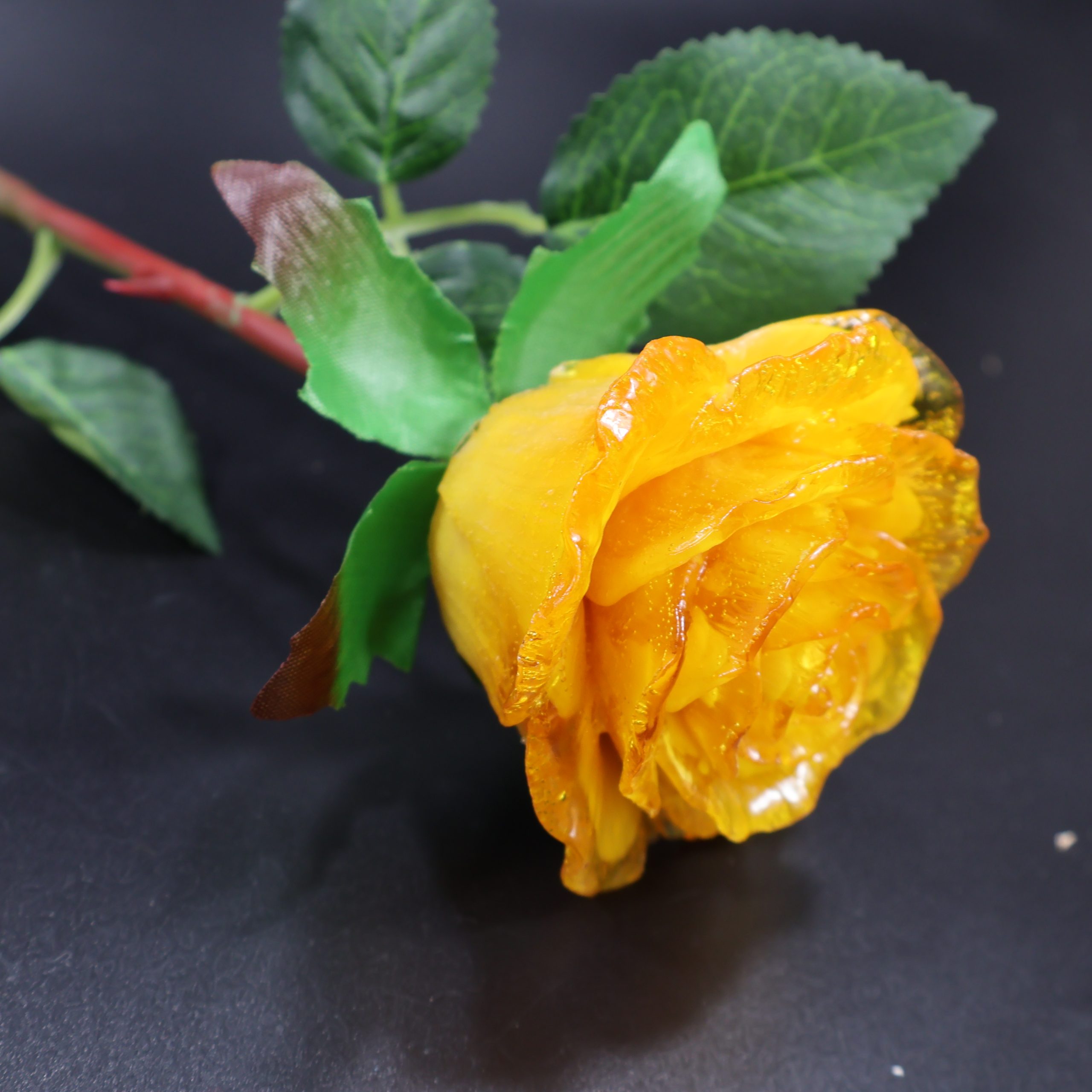 Amber RoseEternal Amber Rose – Unique Mother's Day Gift: Handcrafted Baltic Amber Flower