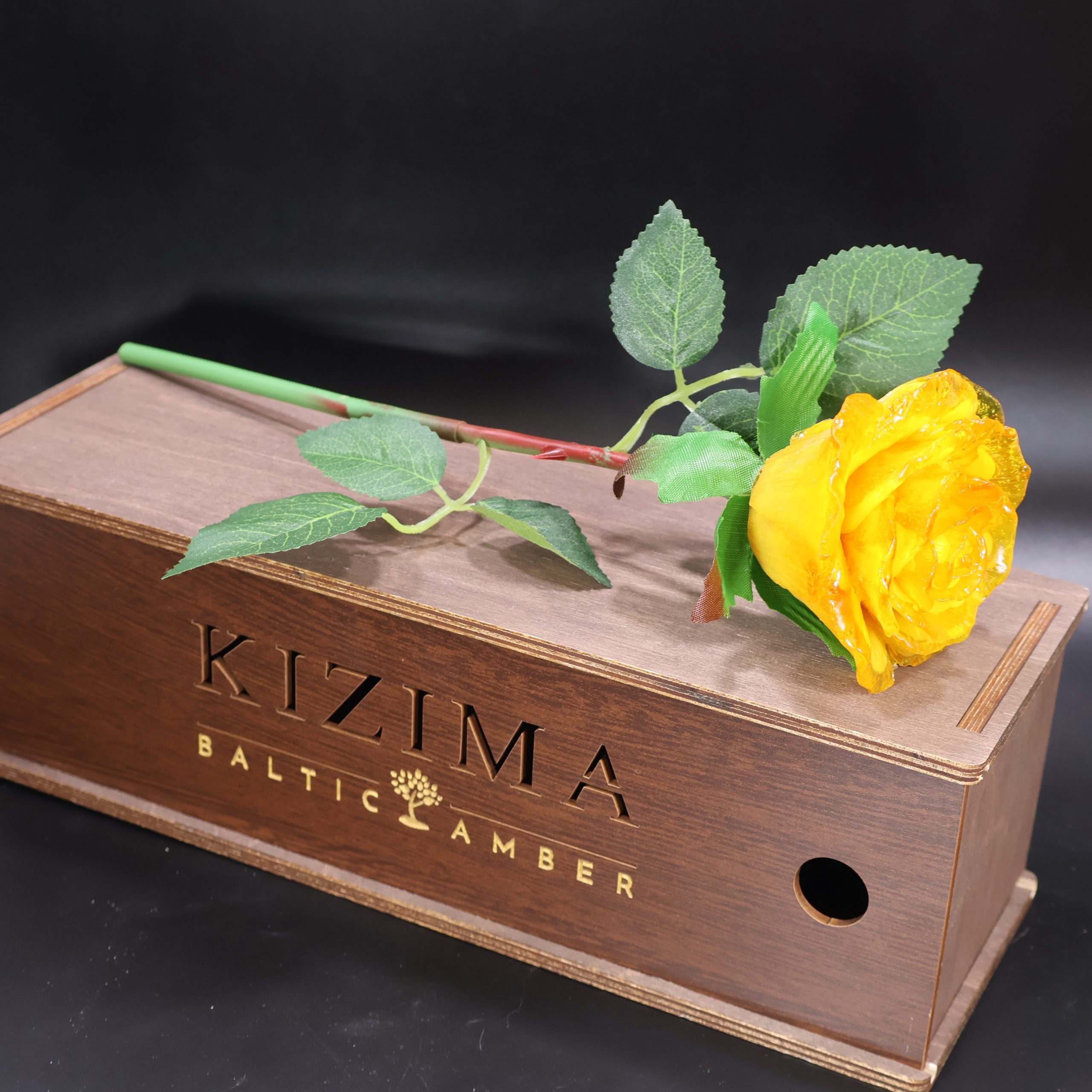 Amber RoseEternal Amber Rose – Unique Mother's Day Gift: Handcrafted Baltic Amber Flower