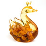 Baltic amber swan figurine, handmade by KIZIMA New York