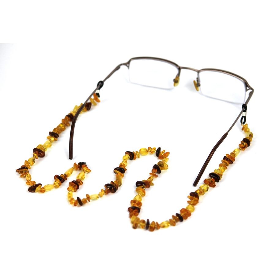 Handmade Amber Eyeglass Chain by KIZIMA