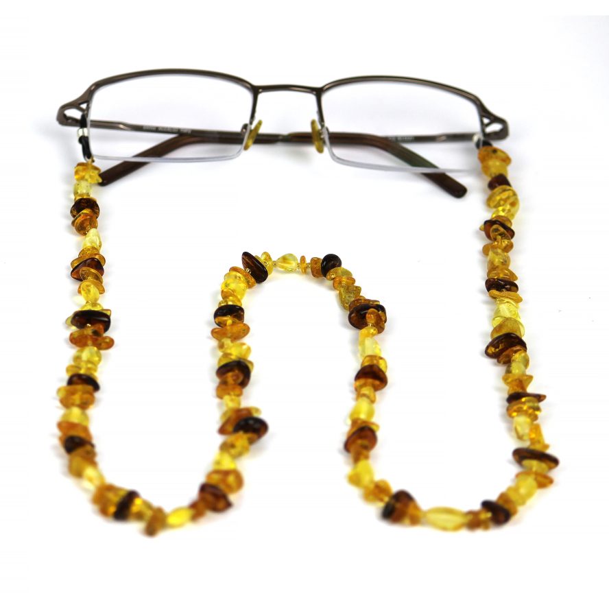 Handmade Amber Eyeglass Chain by KIZIMA