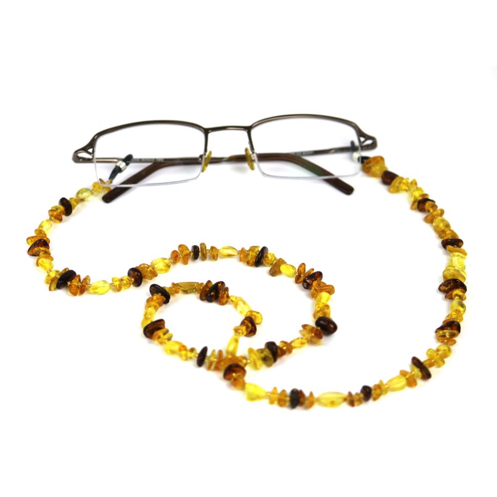 Handmade Amber Eyeglass Chain by KIZIMA