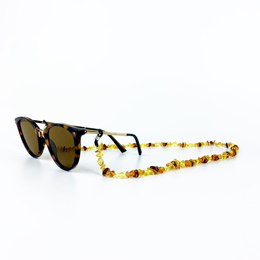 Handmade Amber Eyeglass Chain by KIZIMA