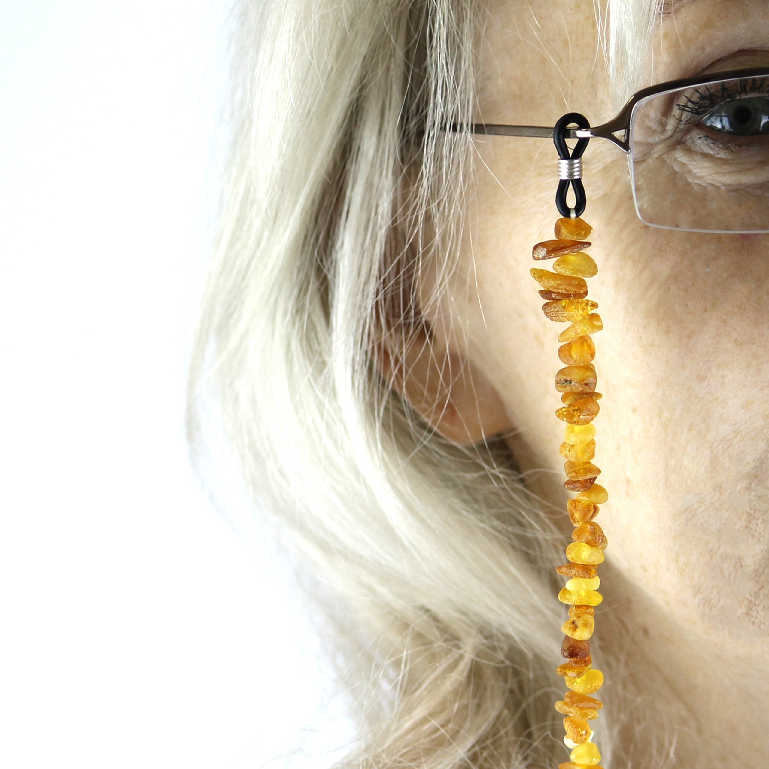 Eyeglass Chain – Natural Baltic Amber – KIZIMA USA