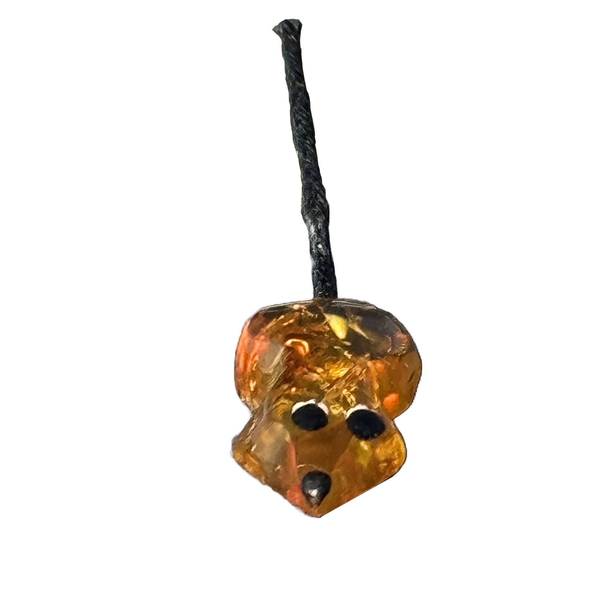 Made in USA | Handmade Amulet figurine of a Money Mouse natural Baltic amber KIZIMA