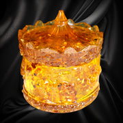 Christmas 2026 Amber Jewelry Box | Baltic Amber Horses Carousel | Unique Keepsake Decorative Box | Handmade Gift by KIZIMA USA