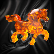 Handmade Amber Horse Figurine | Genuine Baltic Amber Sculpture | Symbol of the Year | Christmas & Business Gift – KIZIMA
