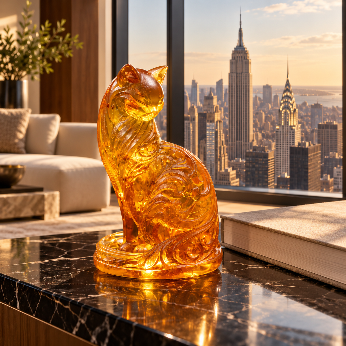 KIZIMA cat figurine in a New York interior