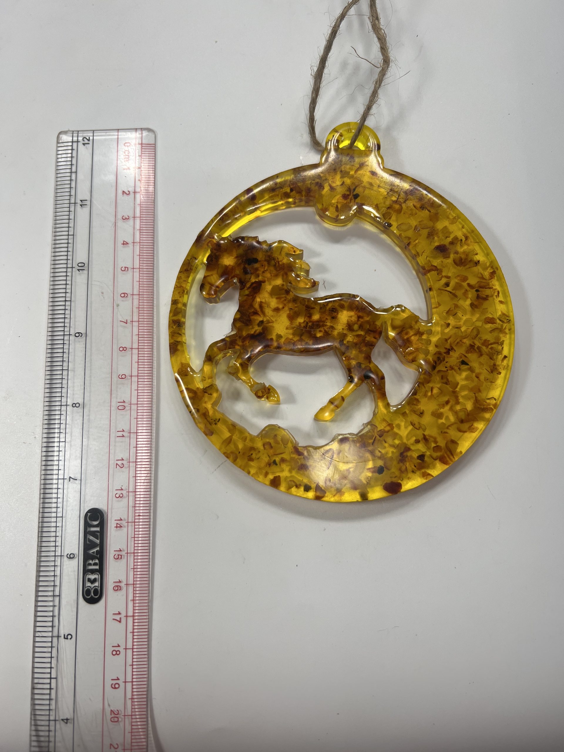 USA Horse Handmade Amber Ornament Symbol of 2026 KIZIMA