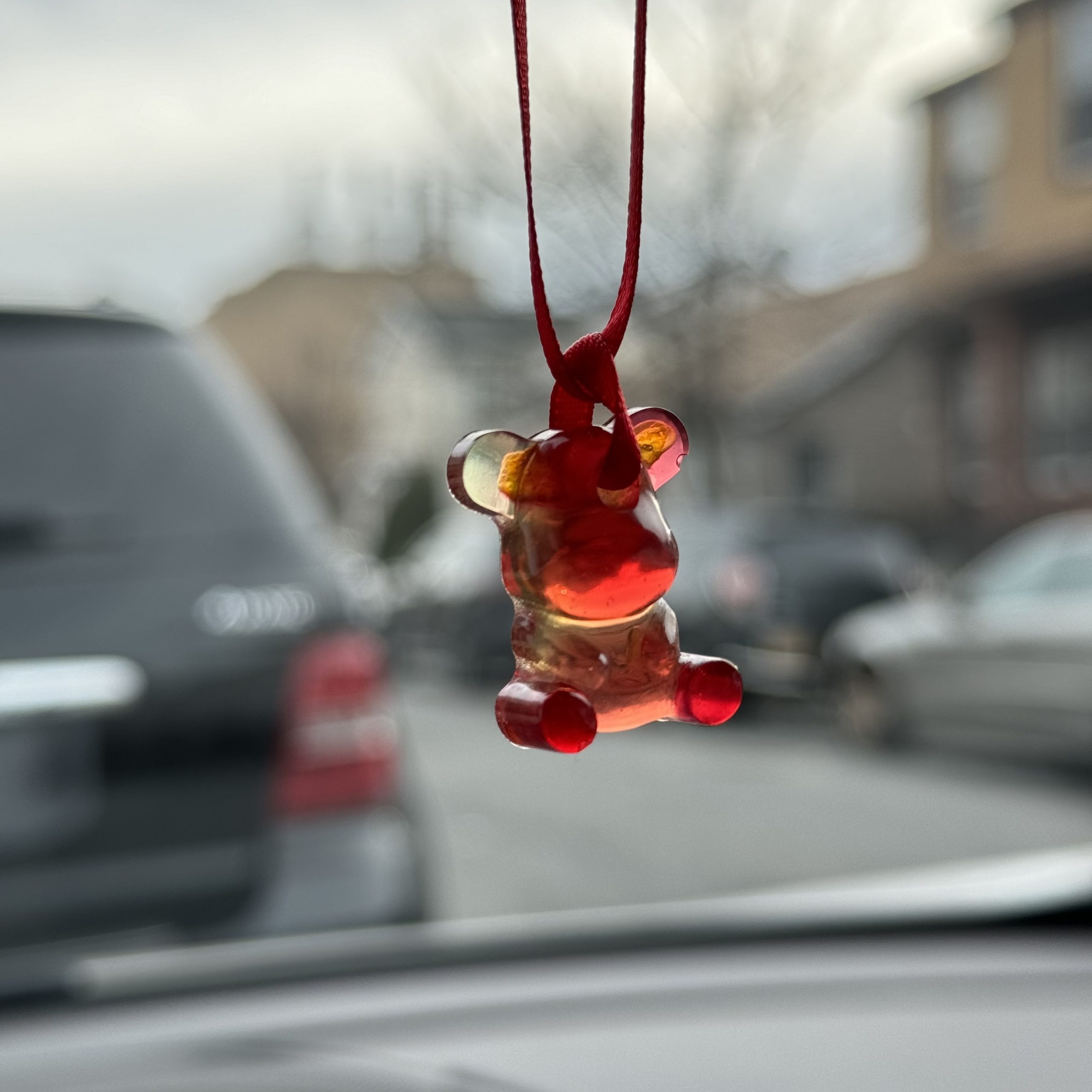 Amber Bear Keychain Handmade – Car Gift for Luck KIZIMA