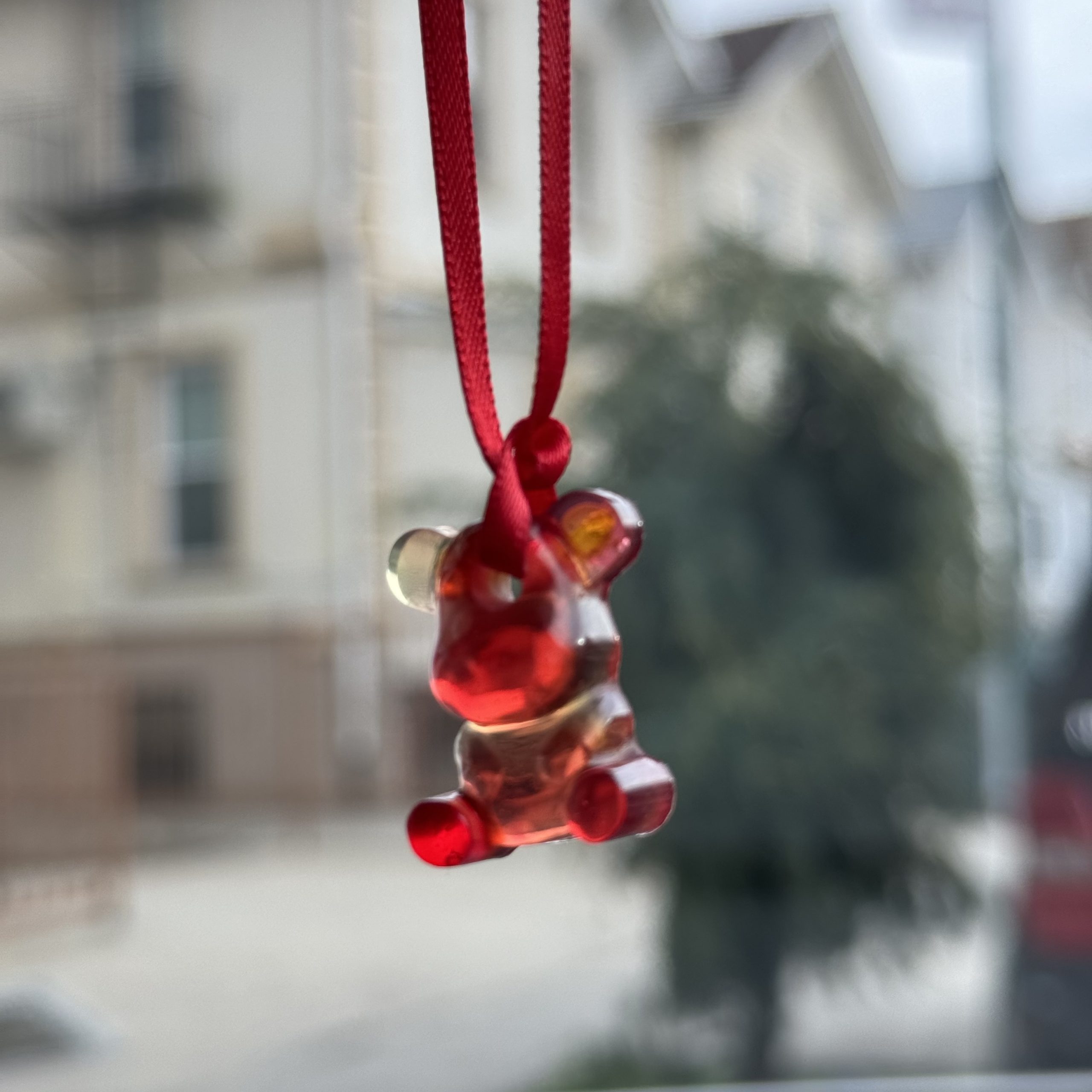 Amber Bear Keychain Handmade – Car Gift for Luck KIZIMA