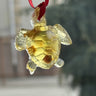 Baltic amber turtle keychain car charm, handmade by KIZIMA New York
