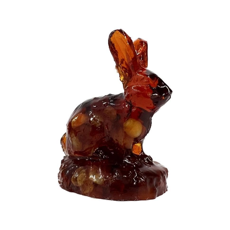 USA Handmade Home decor Amber Bunny Baltic amber Rabbit KIZIMA
