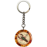 Cancer Zodiac Keychain 2026 | Real Baltic Amber Key Ring | Handmade Astrology Gift | Horoscope Cancer Sign Car Charm | Lucky Talisman Birthday Gift