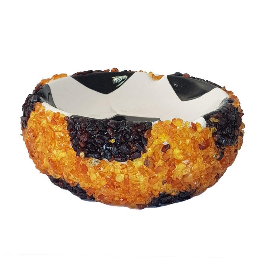 USA Handmade Amber Ashtray black ball KIZIMA