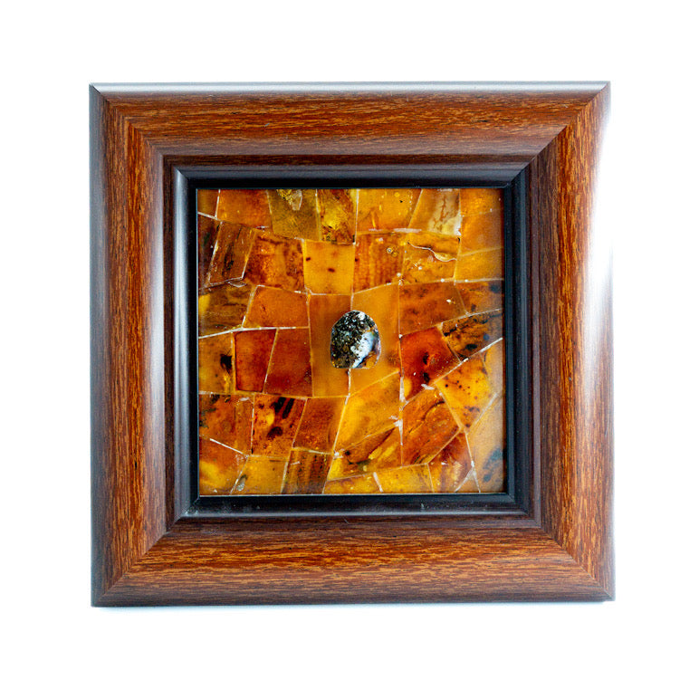 KIZIMA Amber Wall Art – Lunar Light Handmade Decor