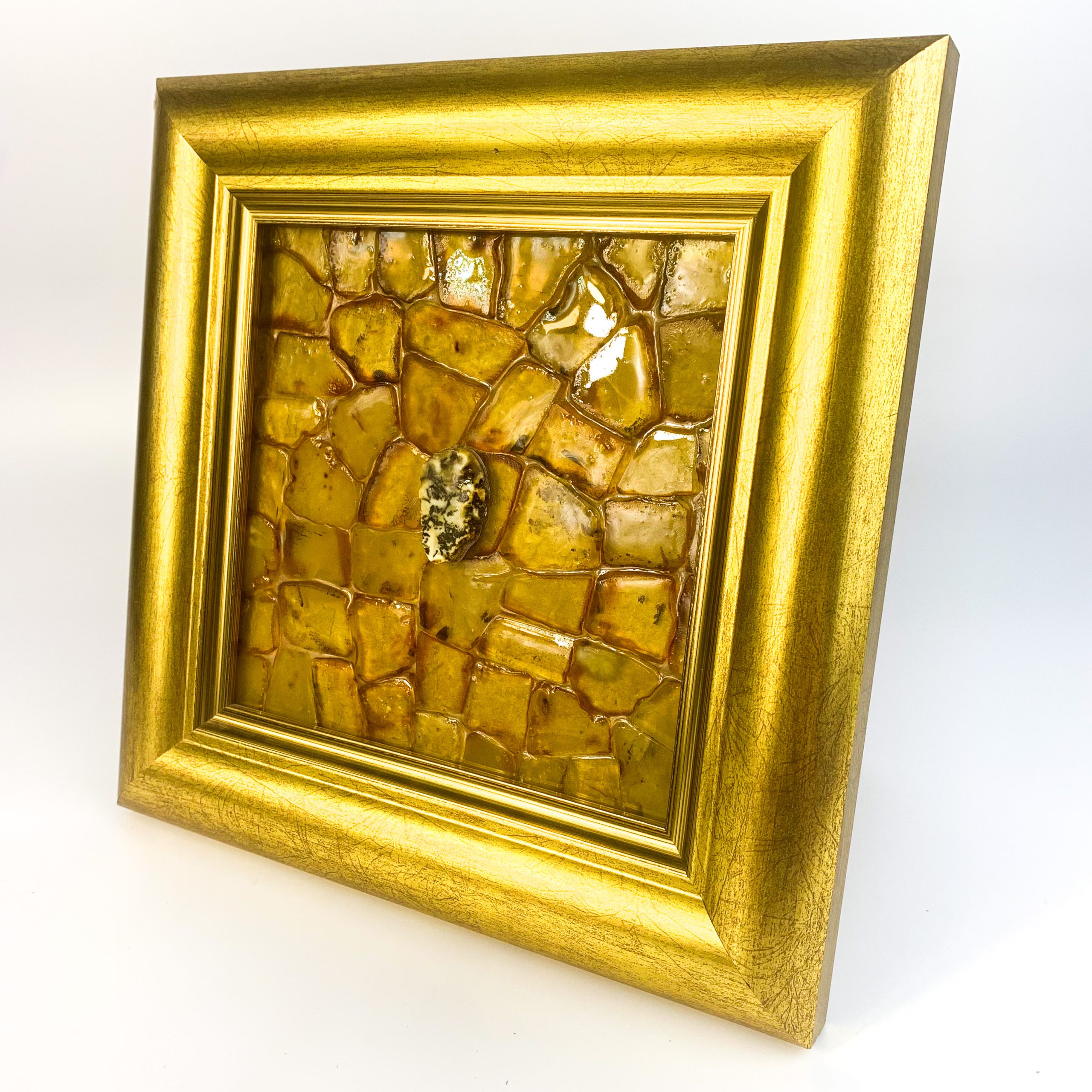 Handmade Baltic Amber Painting Youth | Luxury Wall Art