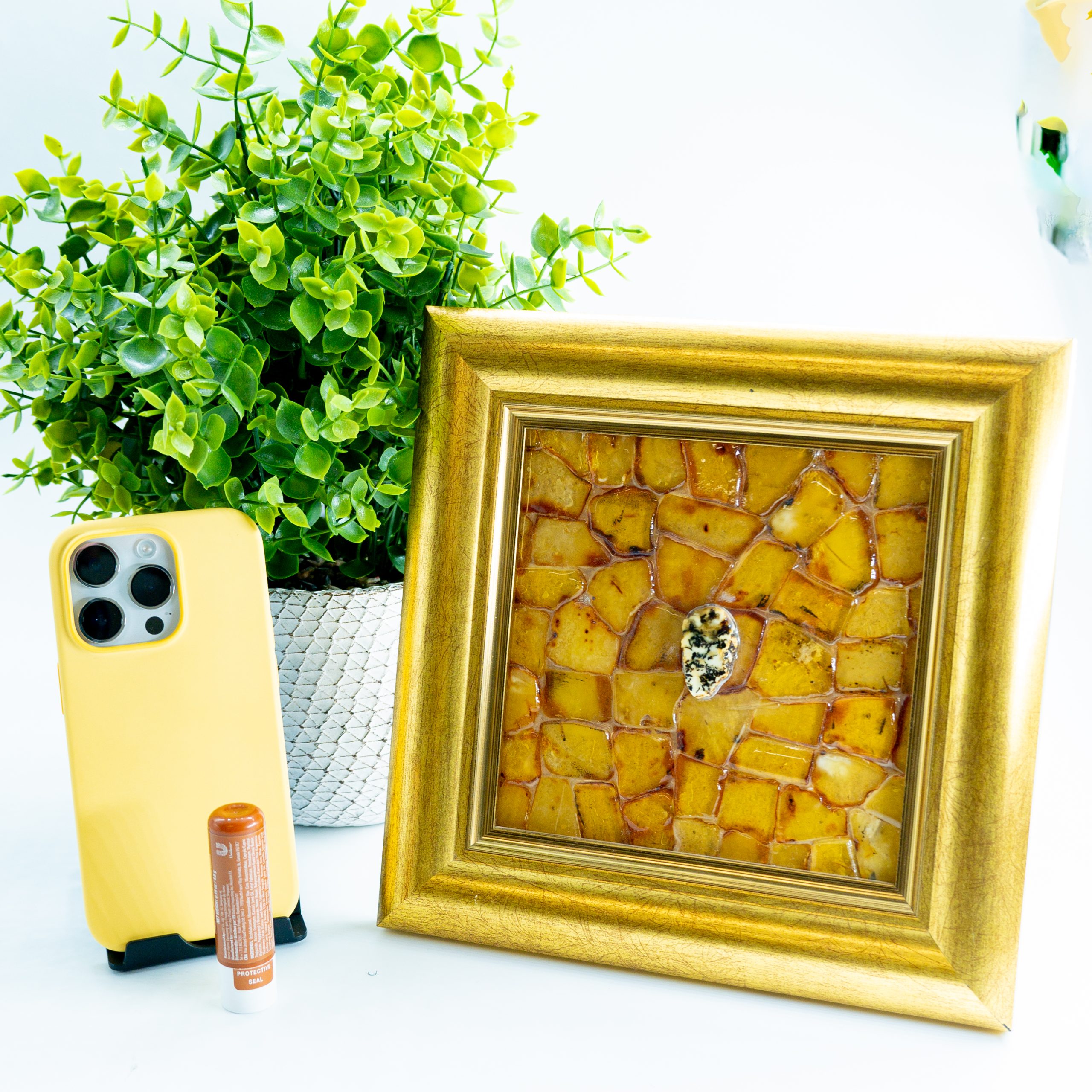 Handmade Baltic Amber Painting Youth | Luxury Wall Art