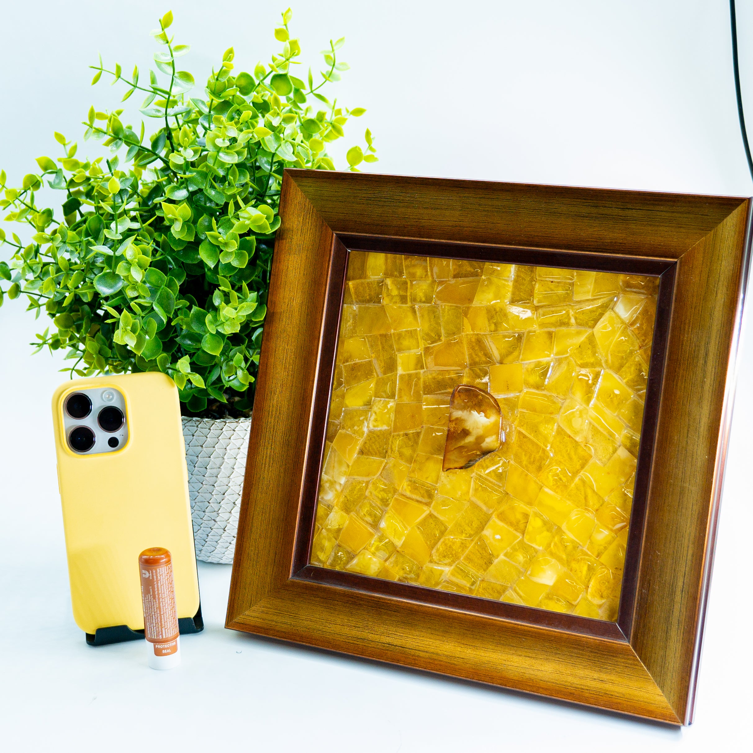 KIZIMA Amber Wall Art Angel – Handmade Baltic Amber Decor
