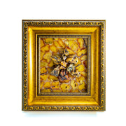 Handmade Baltic Amber Painting | Burnt Icarus Amber Wall Art