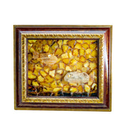 Amber Wall Art Fish | Handmade Baltic Amber Picture by KIZIMA USA