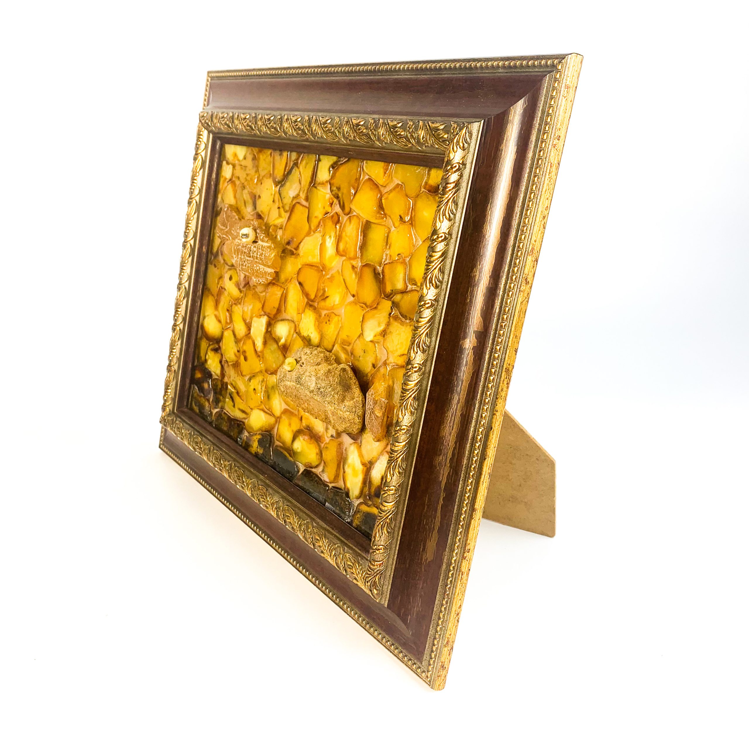 Amber Wall Art Fish | Handmade Baltic Amber Picture by KIZIMA USA