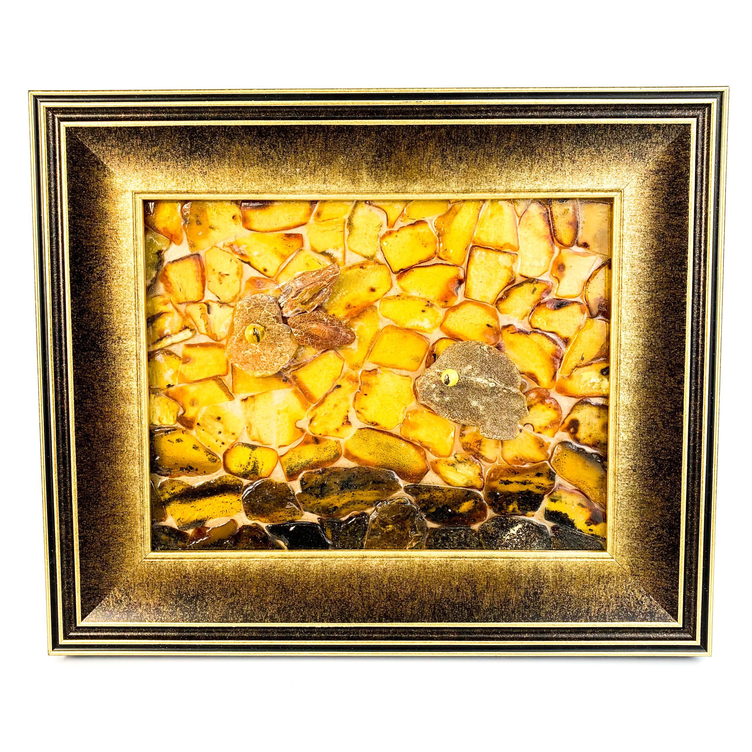 USA KIZIMA Tableau poisson fait main en ambre de la Baltique Cadeau
