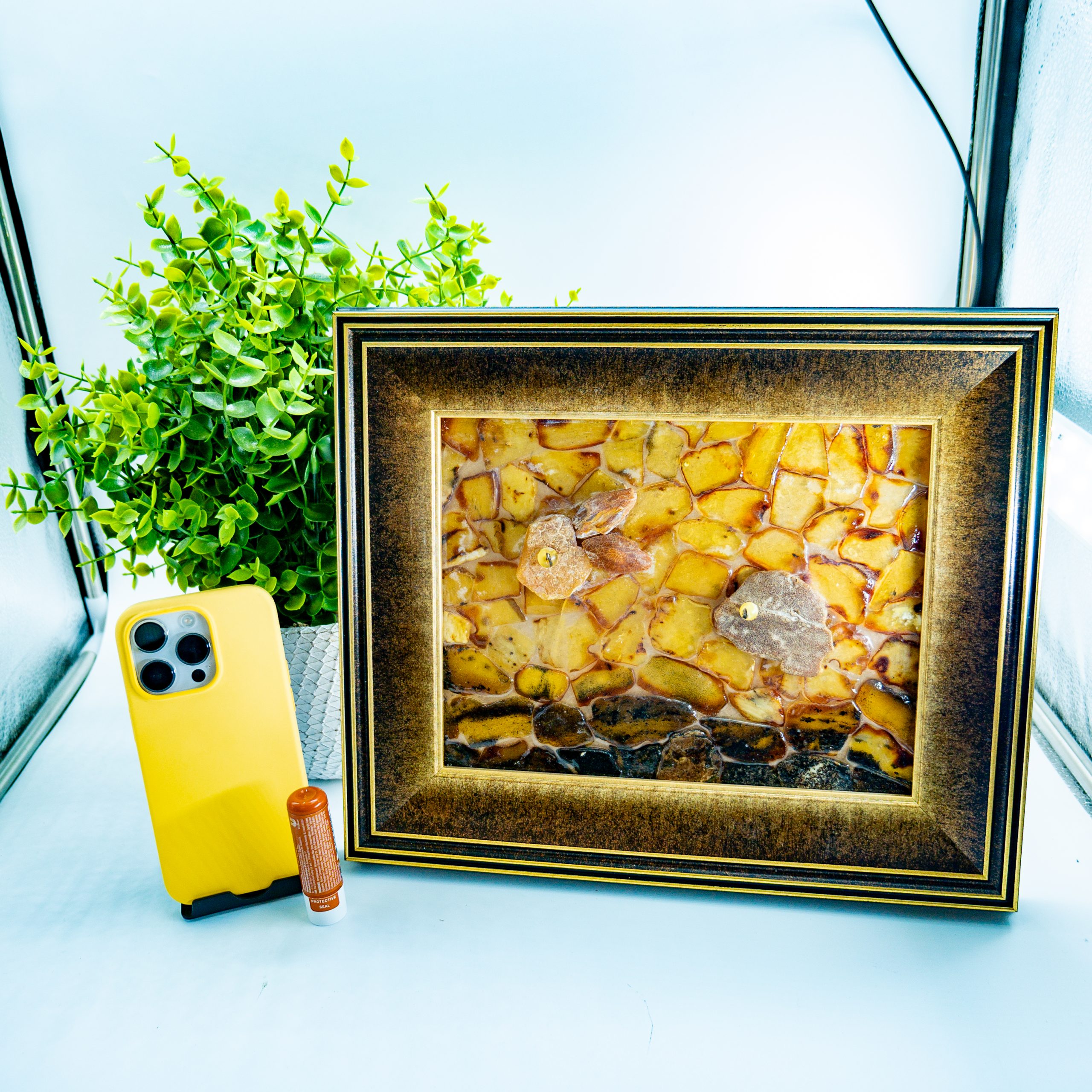 USA KIZIMA Tableau poisson fait main en ambre de la Baltique Cadeau