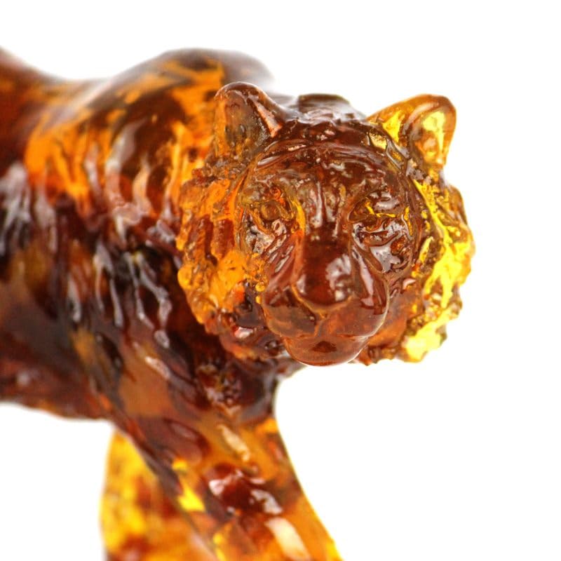 USA Handmade Souvenir Tiger Baltic Amber KIZIMA