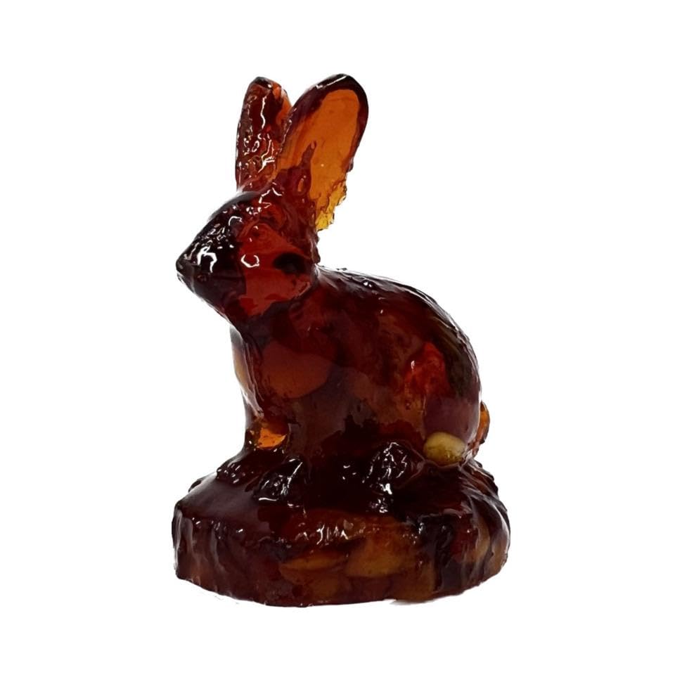 USA Handmade Home decor Amber Bunny Baltic amber Rabbit KIZIMA