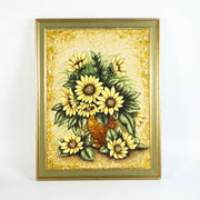 KIZIMA Amber Wall Art – Sunflowers Handmade Decor