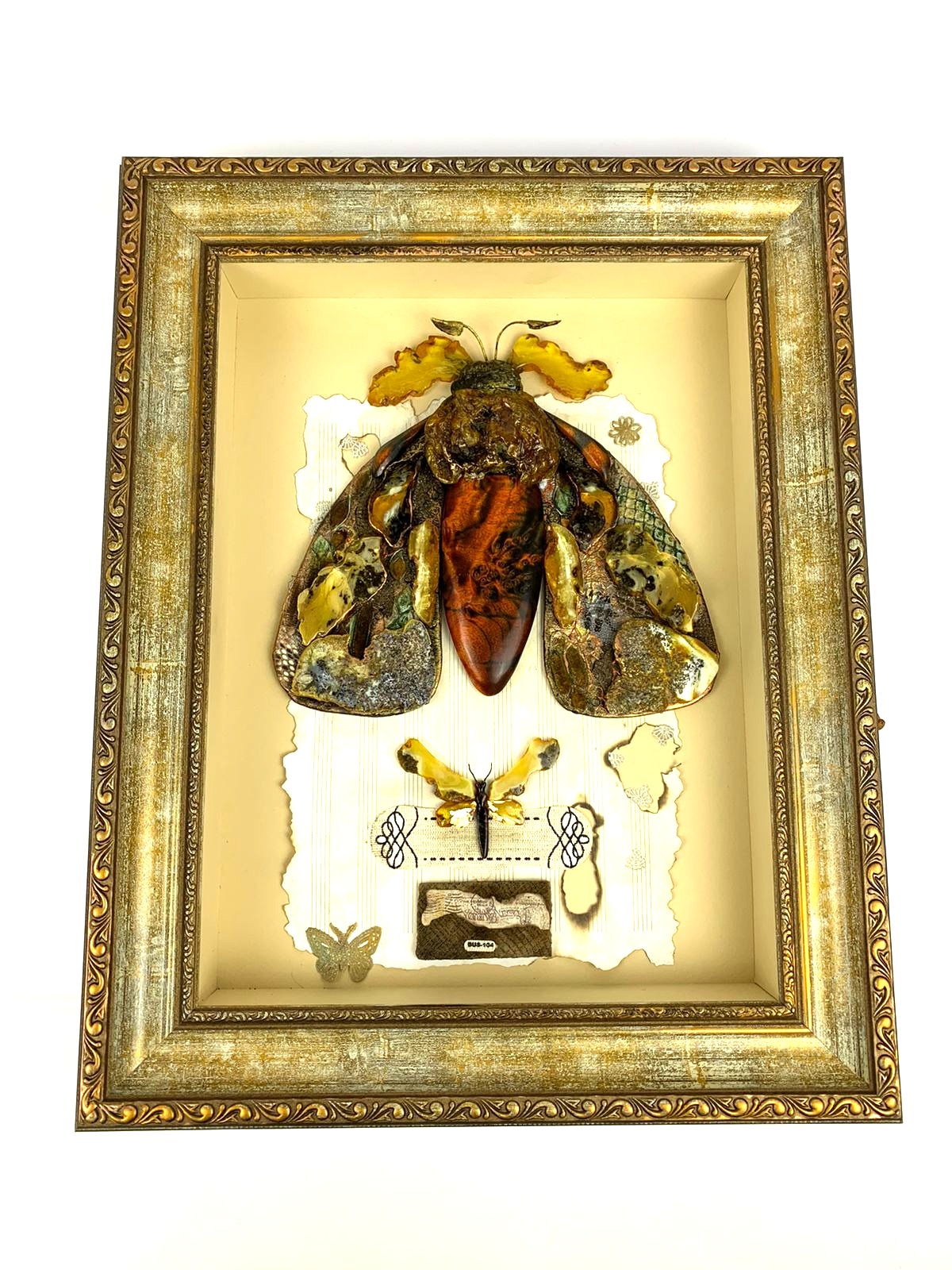 KIZIMA Amber Wall Art – Butterfly Handmade Decor